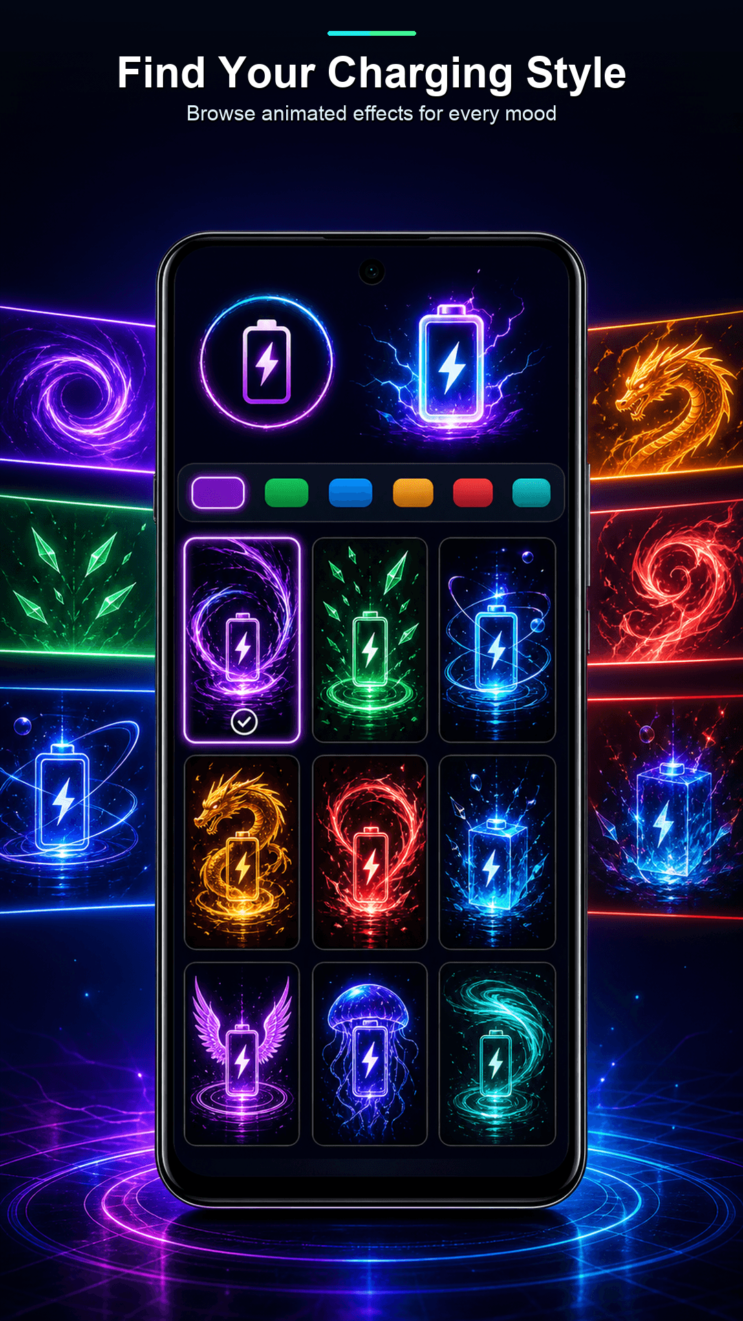 Charging style library preview